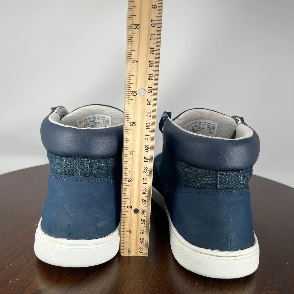 Timberland Groveton Chukka Boot Men 8.5 Navy Nubuck Leather Sneaker Combat A16DD